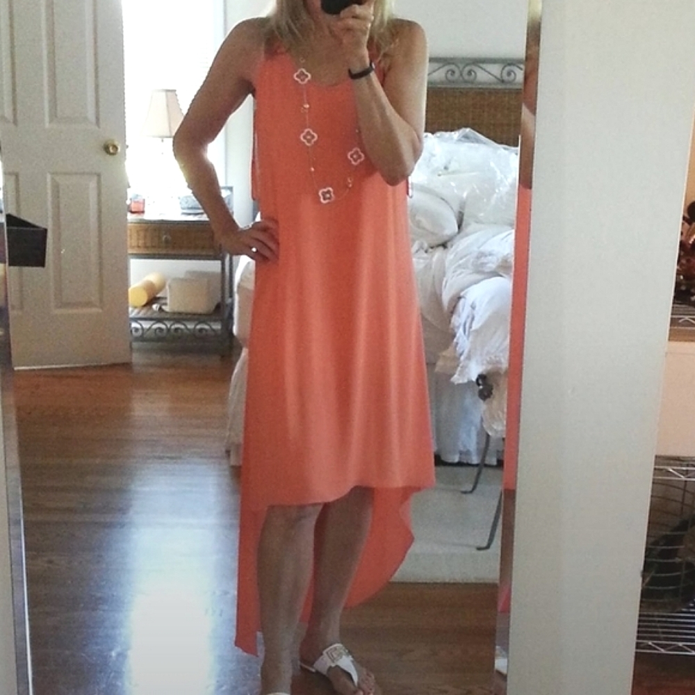 BCBG - Peach orange high low dress - Picture 5 of 7